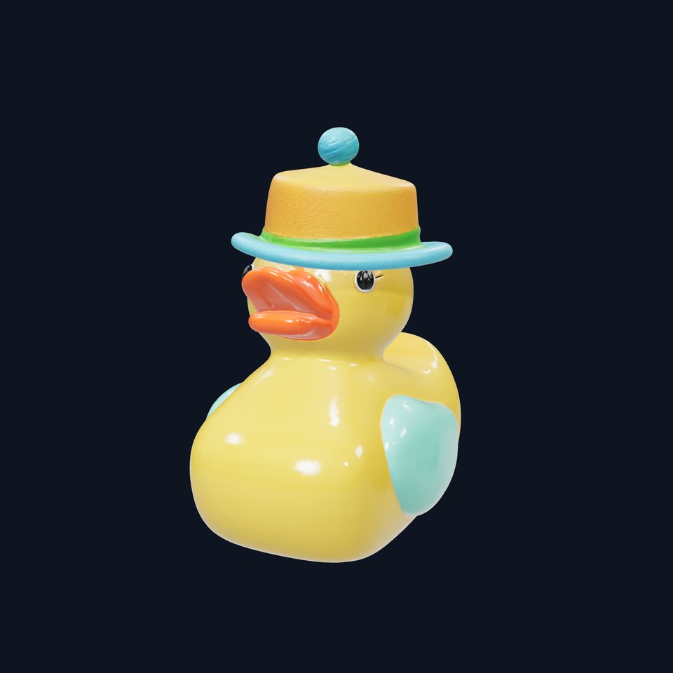Rubber Duck with Funny Hat model pack